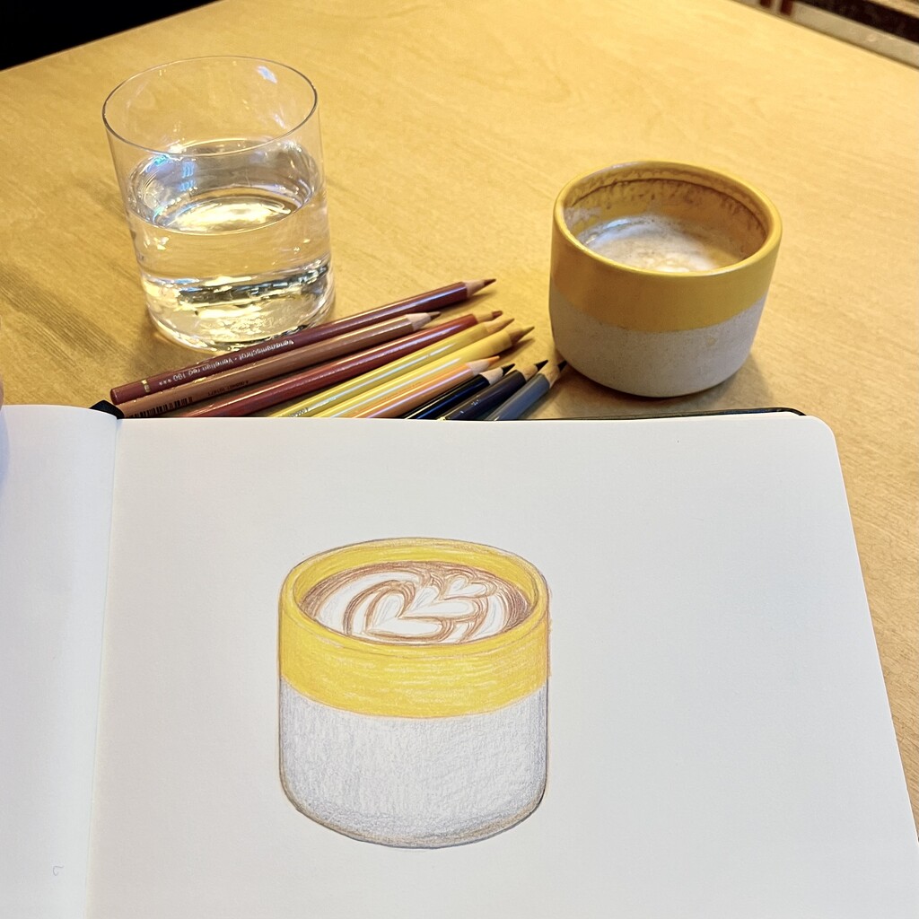 Sketch of a cappucino from behold theman.
